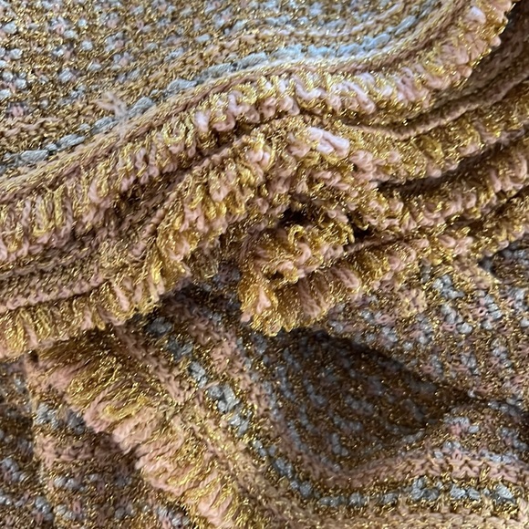 M Missoni Gold Silver Glitter Knit Skirt Suit Size 44 - Picture 14 of 17